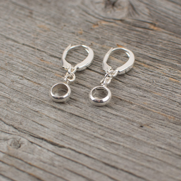 Circle dangle sterling silver earrings – Lisa Young Design